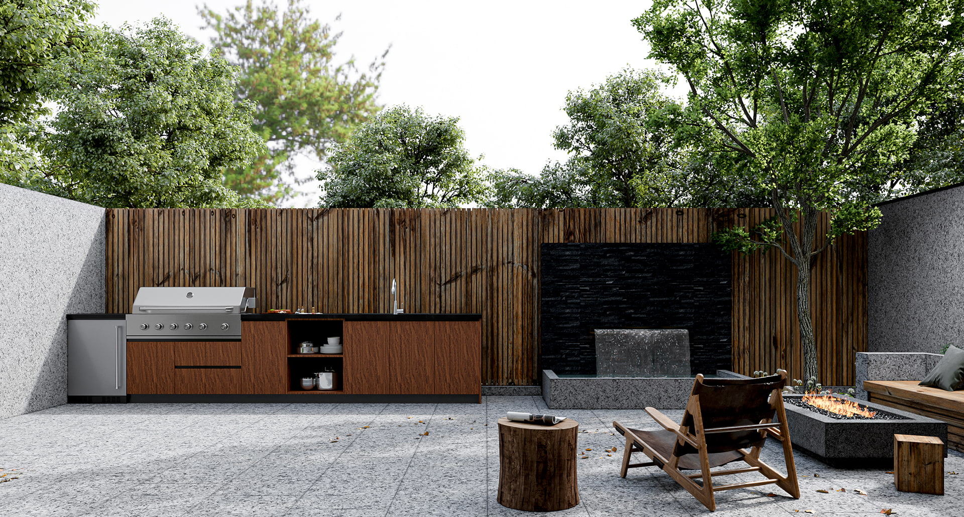 کابینت آشپزخانه فضای باز LINEAR